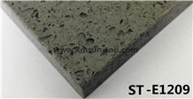 Dark Grey Big Particle Artificial Quartz Stone Slab/Simple Color Granule Engineered Quartz Stone/Floor & Wall Tile/Wall Covering/Floor Covering/Polished Surface