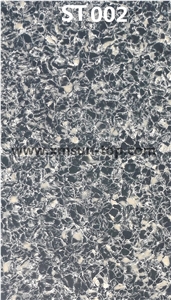 Dark Grey Veined Artificial Quartz Stone Tile & Slab/Engineered Quartz Stones/Manmade Stone/Cut to Size/Engineered Tiles/Floor & Wall Covering/Polished Surface/Decoration