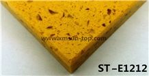 Dark Yellow Big Particle Artificial Quartz Stone Slab/Simple Color Granule Engineered Quartz Stone/Floor & Wall Tile/Wall Covering/Floor Covering/Polished Surface