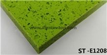 Green Big Particle Artificial Quartz Stone Slab/Simple Color Granule Engineered Quartz Stone/Floor & Wall Tile/Wall Covering/Floor Covering/Polished Surface
