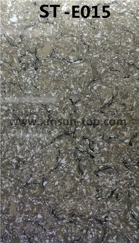 Grey Artificial Quartz Stone Slab with Black Vein/Multicolor Artificial Quartz Slab&Tile/Engineered Stone Slab/Floor & Wall Tile/Wall Covering/Floor Covering/Polished Surface/Silestone