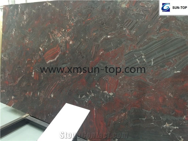 Iron Red Marble Slab/Marble Big Slabs & Tiles & Gangsaw Slabs & Strips(Small Slabs) & Customized