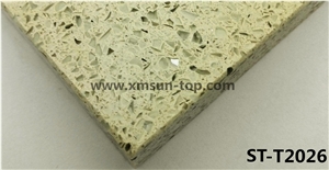 Light Yellow Artificial Quartz Stone Slab/Multicolor Particle Engineered Quartz Stone/Floor & Wall Tile/Wall Covering/Floor Covering/Polished Surface