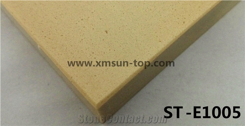 Light Yellow Artificial Quartz Stone Slab&Tile/Engineered Stone Slab/Floor & Wall Tile/Wall Covering/Floor Covering/Polished Surface/