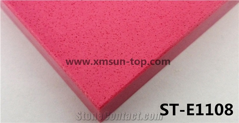 Pink Particle Artificial Quartz Stone Slab/Simple Color Engineered Quartz Stone//Floor & Wall Tile/Wall Covering/Floor Covering/Polished Surface