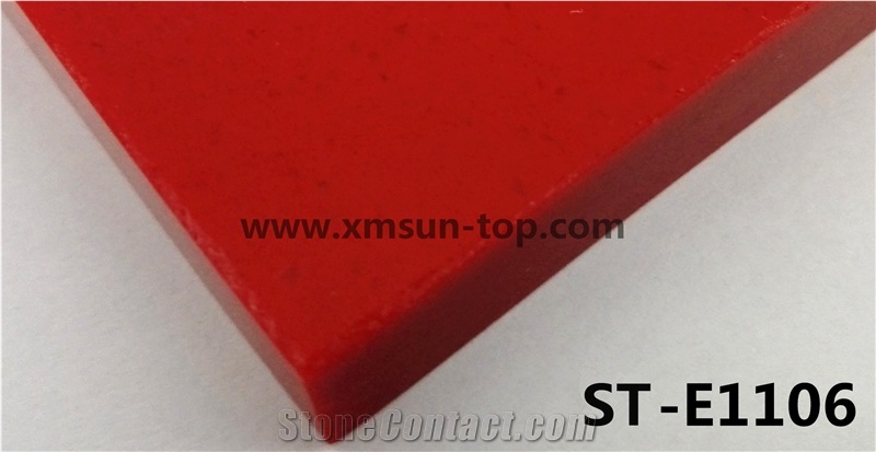 Red Artificial Quartz Stone Slab&Tile/Engineered Stone Slab/Floor & Wall Tile/Wall Covering/Floor Covering/Polished Surface