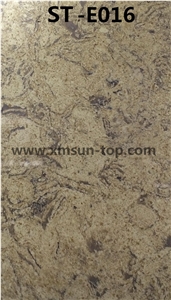 Rust Vein Artificial Quartz Stone Slab/Yellow Artificial Quartz Slab&Tile/Engineered Stone Slab/Floor & Wall Tile/Wall Covering/Floor Covering/Polished Surface/Silestone