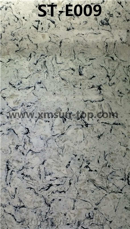 White Artificial Quartz Stone Slab with Black Vein/Multicolor Artificial Quartz Slab&Tile/Engineered Stone Slab/Floor & Wall Tile/Wall Covering/Floor Covering/Polished Surface/Silestone
