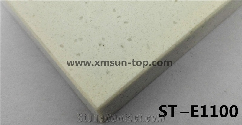 White Particle Artificial Quartz Stone Slab/Simple Color Engineered Quartz Stone/Floor & Wall Tile/Wall Covering/Floor Covering/Polished Surface