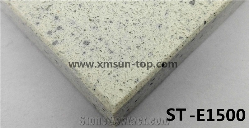 White Particle Artificial Quartz Stone Slab/Simple Color Granule Engineered Quartz Stone//Floor & Wall Tile/Wall Covering/Floor Covering/Polished Surface