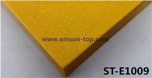 Yellow Fine Particle Artificial Quartz Stone Slab/Simple Color Engineered Quartz Stone//Floor & Wall Tile/Wall Covering/Floor Covering/Polished Surface