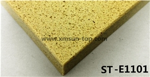 Yellow Particle Artificial Quartz Stone Slab/Simple Color Engineered Quartz Stone//Floor & Wall Tile/Wall Covering/Floor Covering/Polished Surface