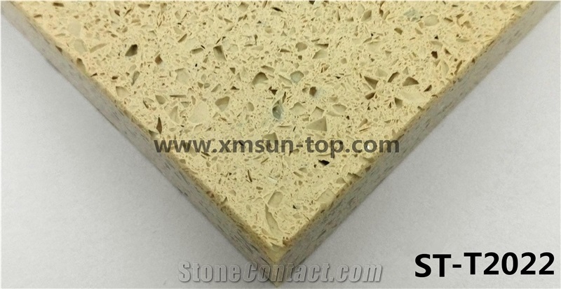 Yellow Rust Artificial Quartz Stone Slab/Multicolor Particle Engineered Quartz Stone/Floor & Wall Tile/Wall Covering/Floor Covering/Polished Surface