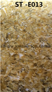 Yellow Vein Artificial Quartz Stone Slab /Artificial Quartz Slab&Tile/Engineered Stone Slab/Floor & Wall Tile/Wall Covering/Floor Covering/Polished Surface/Silestone