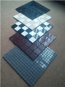 Sparkle Engineered Quartz Stone Mosaic Tiles