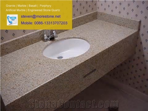 Granite Golden Yellow Hotel Bathroom Vanitytop 