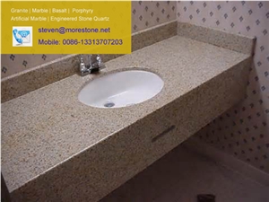 Granite Golden Yellow Hotel Bathroom Vanitytop 