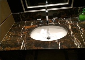 Marble Michaelangelo Hotel Bathroom Vanity Tops 3/4" Thick