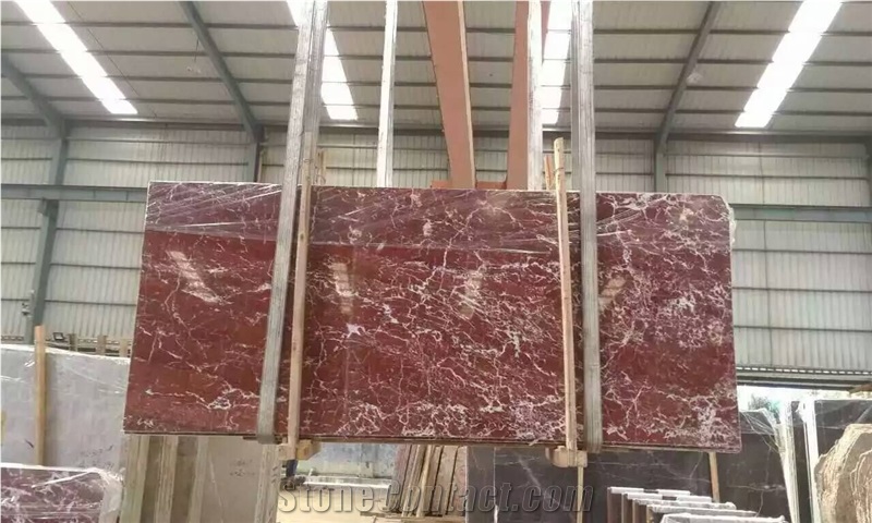 Cheapest Chinese Red Rosso Levanto Marble Tile & Slab