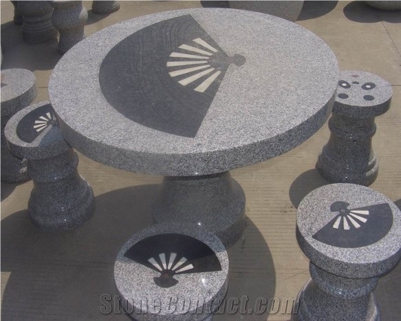 China Wholesale Competitive Price Natural Granite G603 Garden Bench, & Table
