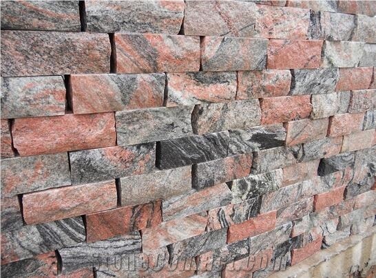 Chinese Juparana Red Granite Wall Stone, Garden Stones