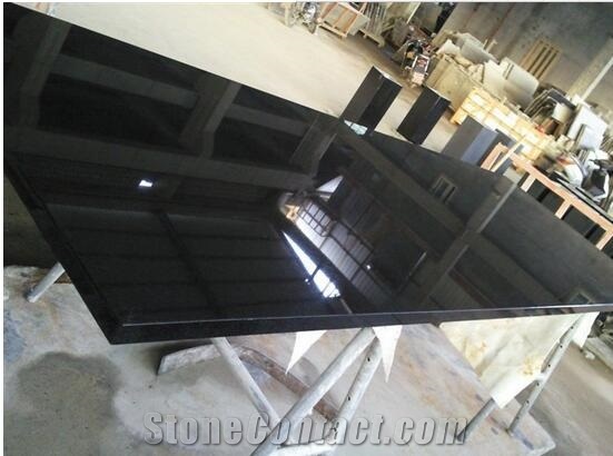 Galaxy Black Granite Kitchen Countertops Factory Good Prie