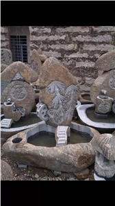 Garden Landscaping Natural Stone Sculptured Fountains