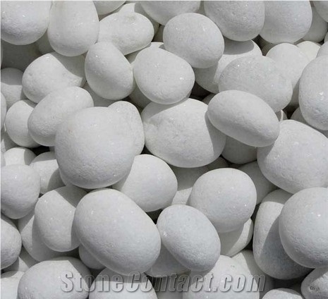 Natural Stone Construction Material White Pebbles from China