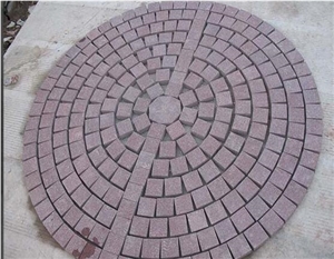 Red Porphyry Flamed Bush Hammered Paver Stone Walkway Pavers