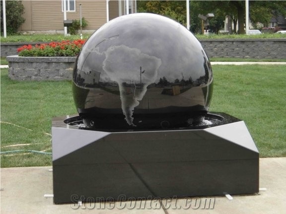 Shanxi Black Granite Rolling Fountain Ball