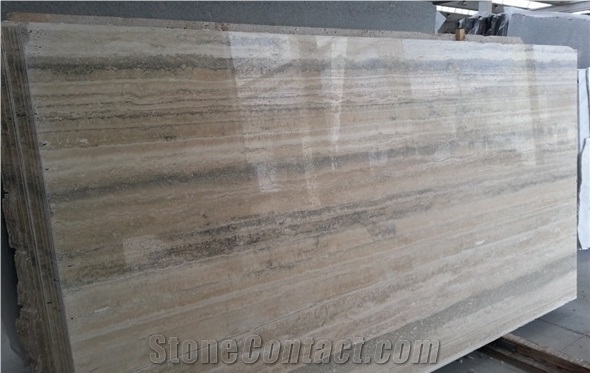 Travertino Romano Silver Slabs & Tiles, China Grey Travertine from ...