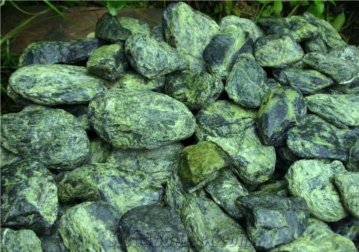 Serpentine, Serpentenit Green Stone Blocks