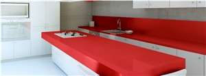 Silestone Rosso Monza Kitchen Countertop