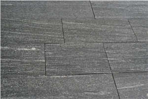 Biasca Gneiss Flamed, Brushed Chamfered Edge Tiles