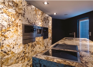 Delicatus Gold Granite Kitchen Countertop