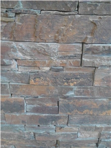 Exterior and Interior Wall Natural Slate Ledgestone.