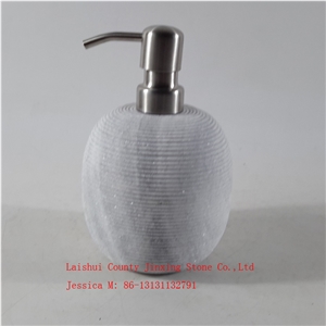 Grey Marble Bathroom Accessory Set / Marble Tumbler , Marble Soap Holder /Marble Toothbrush Holder /Marble Soap Dispenser