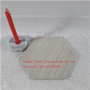 Hexagonal Marble Cutting Board /Hexagonal Wooden Vein Marble Cheese Board /Hexagonal Marble Pastry Board /Hexagonal Marble Chopping Blocks