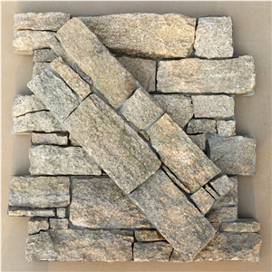 Smc-Cc173 China Sesame Granite Cement Cultured Stone / Ledge Stone Veneer/ Stacked Stone Wall Cladding