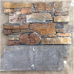 Smc-Cc181 Hebei Rusty Quartzite Cement Culture Stone/Z Cladding/Stacked Stone/ Stone Veneers