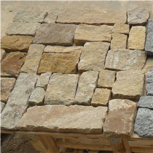 Smc-Fs002 Sesame Granite Loose Stone/ Fieldstone/Natural Stacked Stone/Stone Wall Cladding/ China Yellow Granite Cultured Stone