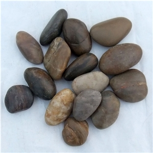Smc-Pm011 Mixed Color Polished a Grade 2-3cm Natural Cobble &Pebble Stone/Riverstone/Landscaping Stone/Walking Stone