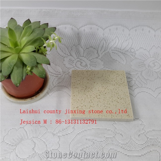 Yellow Marble Drink Coaster Set Of 4pcs , Stone Drink Coaster