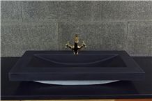 Black Granite Bath Top and Wash Basin/ Black Granite Top and Bathroom Sink/ Black Granite Bathroom Countertop and Sink/ washbasin/ bathroomsink/ countertop