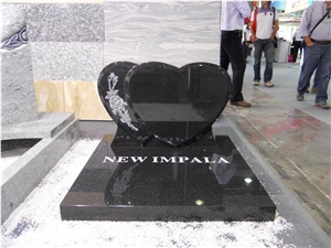 China Black Granite Polish Tombstone / Monument