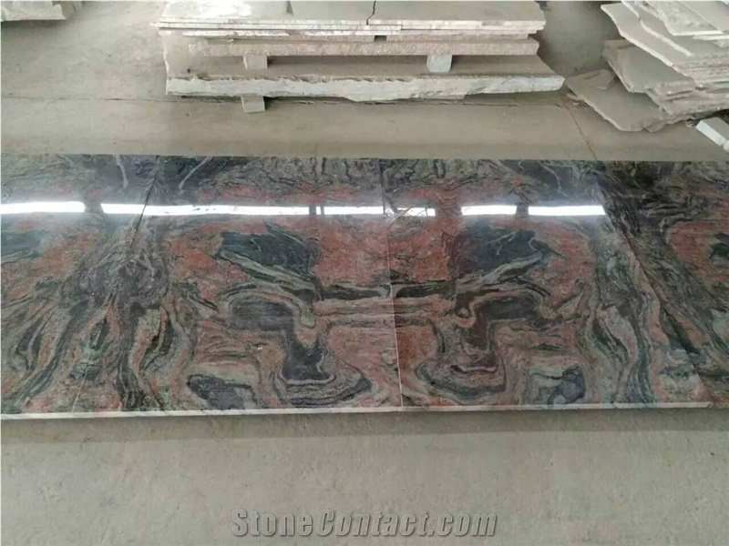 China Multi-Color Red Grey Granite Polished Tile & Slab