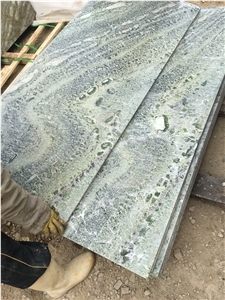 China Peacock Green Marble Slab and Tile