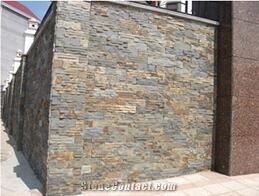 China Rustic Yellow Black White Slate Culture Stone Wall Panel Ledge Stone Corner Stone Wall Cladding Thin Venner Stsone