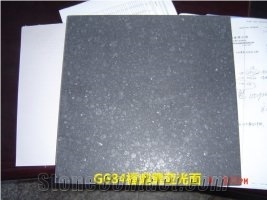 G684 China Black Galaxy Pearl Basalt Fuding Black Basalt Honed Tile & Slab