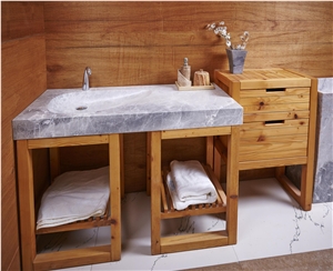 Grey Marble Bathroom Top/ Marble Vanity Top/ bathroom countertop/ washbasin/ bathroomsink